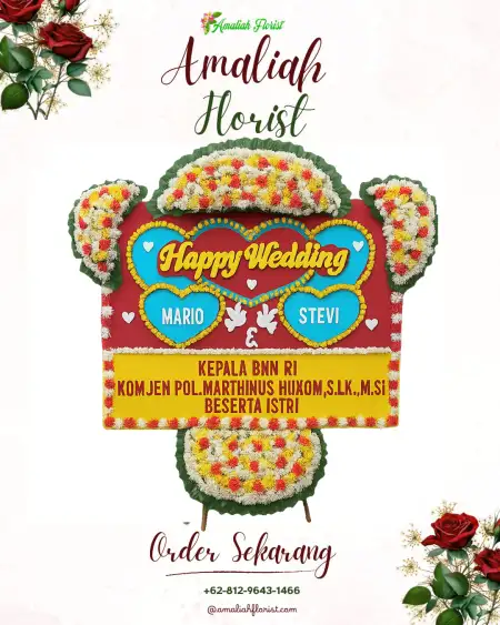 Papan Bunga Pernikahan Puring